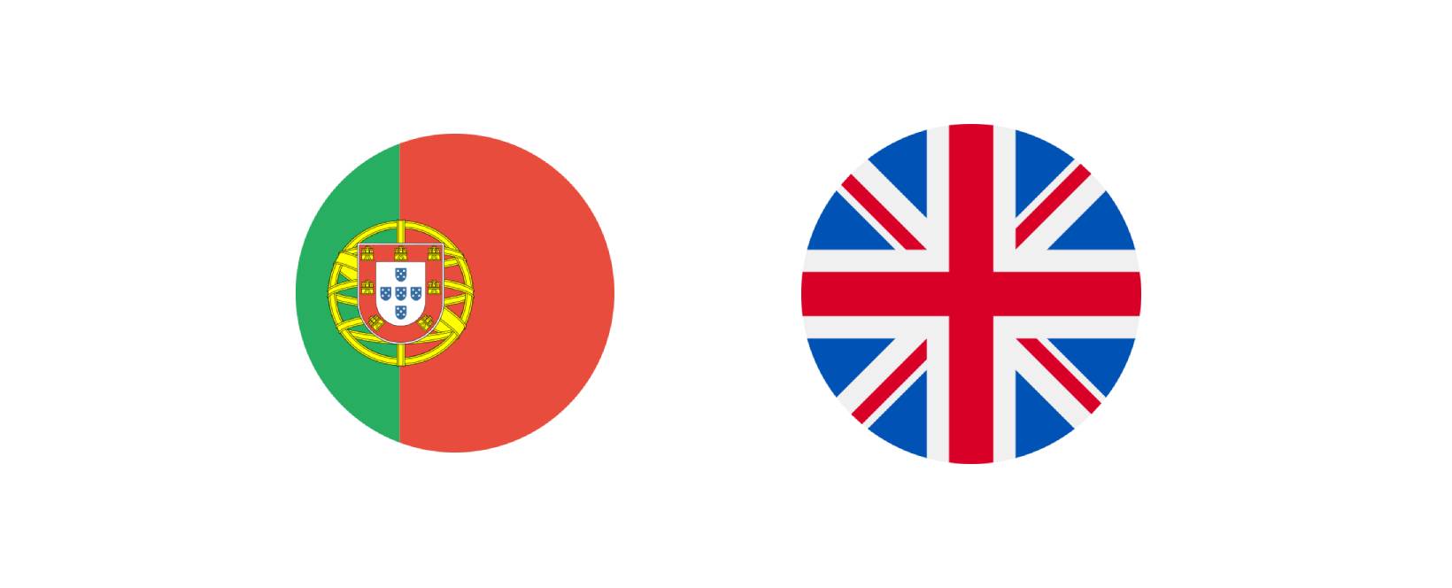 Portuguese and English Flags icon